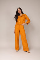 CONJUNTO ALFAIATARIA MOSTARDA