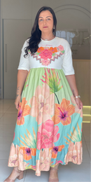 VESTIDO LONGO TROPICAL