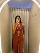 CONJUNTO ALFAIATARIA TERRACOTA