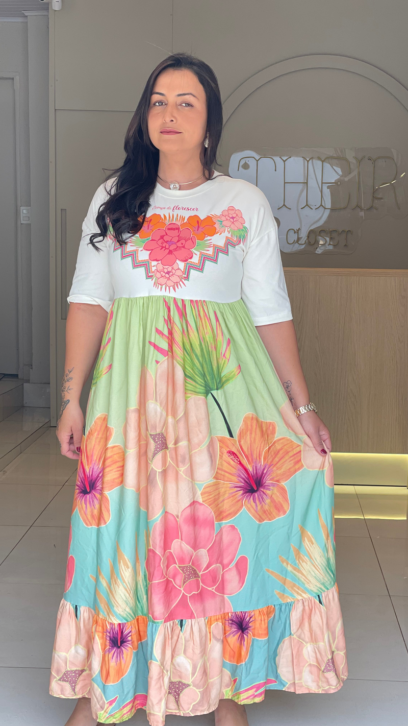 VESTIDO LONGO TROPICAL