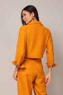 CONJUNTO ALFAIATARIA MOSTARDA