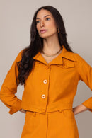 CONJUNTO ALFAIATARIA MOSTARDA