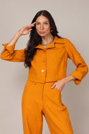 CONJUNTO ALFAIATARIA MOSTARDA