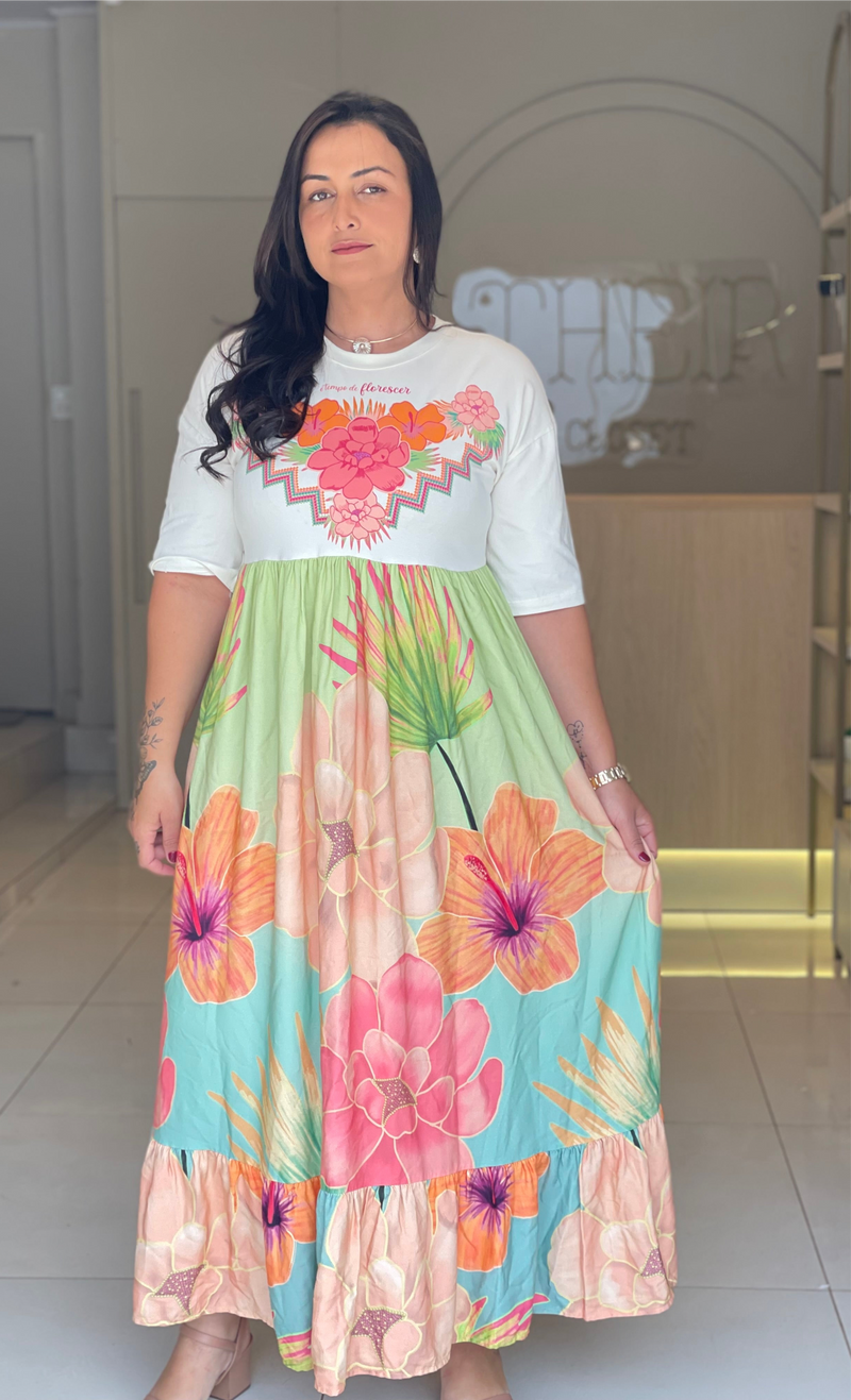 VESTIDO LONGO TROPICAL